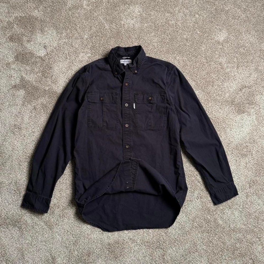 NAVY CARHARTT BUTTON-UP SHIRT